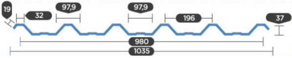 Informações Técnicas da Telha Trapezoidal GTM 40/980